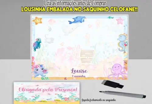 Lousa Magica Personalizada Fundo do Mar