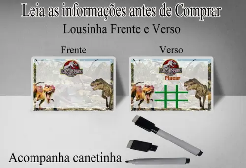 Lousa Magica Personalizada Jurassik Parc