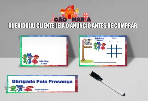 Lousa Magica Personalizada Pj Masks