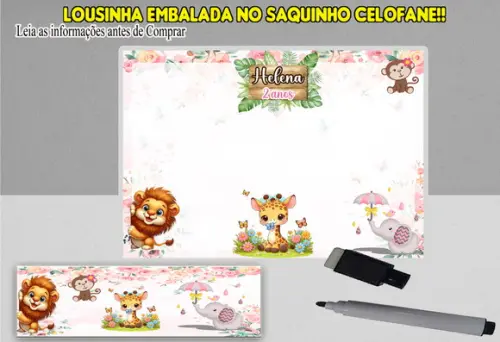 Lousa Magica Personalizada Safari Baby