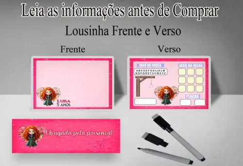 Lousa Personalizada Frente e Verso da Valente