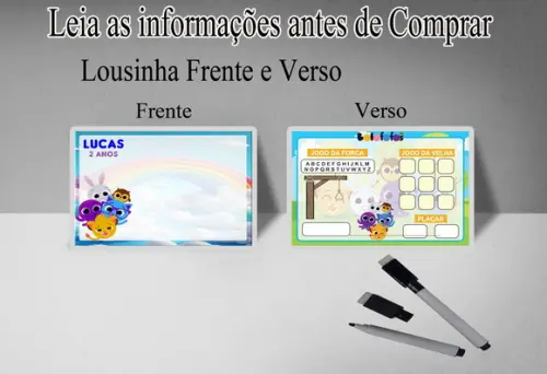 Lousinha 3x1 Personalizada dos Bolofofos