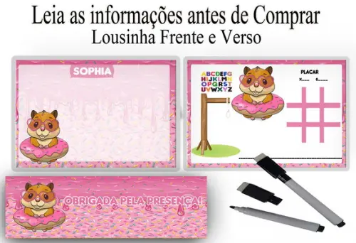 Lousinha 3x1+ Canetinha Festa Lembrancinhas Capivara