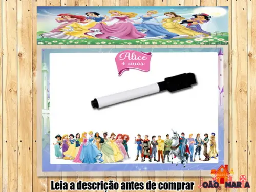 Lousinha e Canetinha Magica Personalizada Princesas Disney