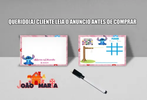 Lousinha e Canetinha Magica Personalizada Stitch