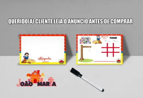 Lousinha e Canetinha Personalizada Branca de Neve