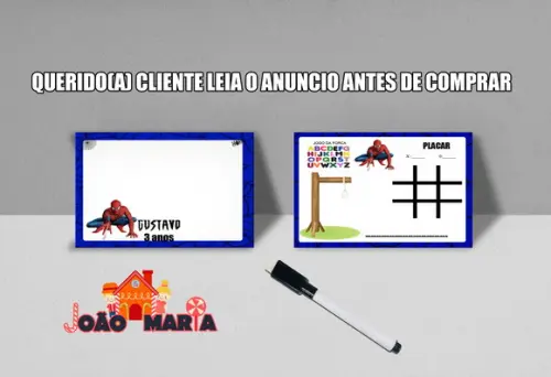 Lousinha e Canetinha para Lembrancinhas do Homem Aranha