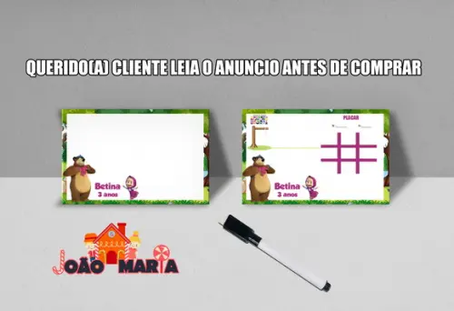 Lousinha e Canetinha Personalizada da Marsha e o Urso