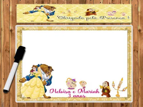 Lousinha e Canetinha Personalizada da Bela e a Fera