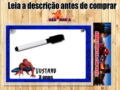 Lousinha e Canetinha Personalizada do Homem Aranha