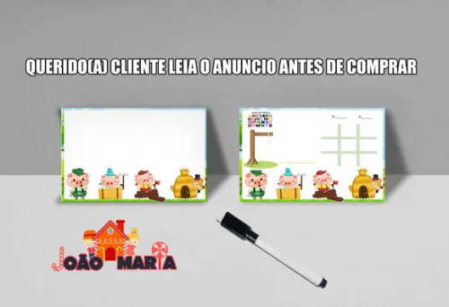 Lousinha e Canetinha Personalizada do Três Porquinhos