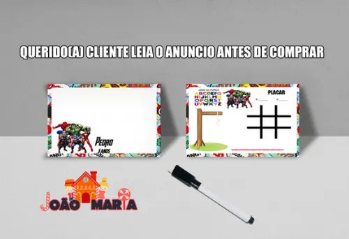 Lousinha e Canetinha Personalizada dos Vingadores