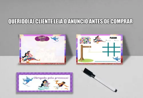 Lousinha Jogo da Velha e Forca da Jasmine e Aladim