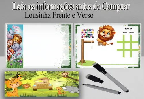 Lousinha Magica 3x1 Lembrancinhas Safari Baby