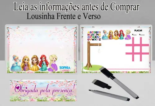 Lousinha Magica 3x1 Lembrancinhas Princesas Disney Cute