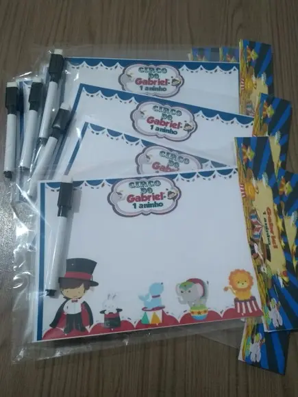 Lousinha Magica e Canetinha Personalizada Circo Magico
