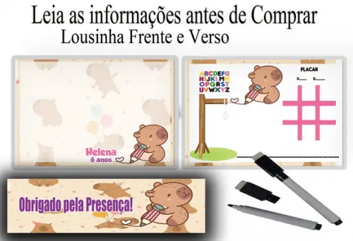 Lousinha Mágica para Lembrancinhas Capivara