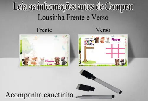Lousinha Magica Personalizada Bosque Encantado
