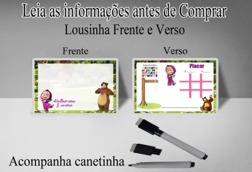 Lousinha Magica Personalizada Marsha e o Urso