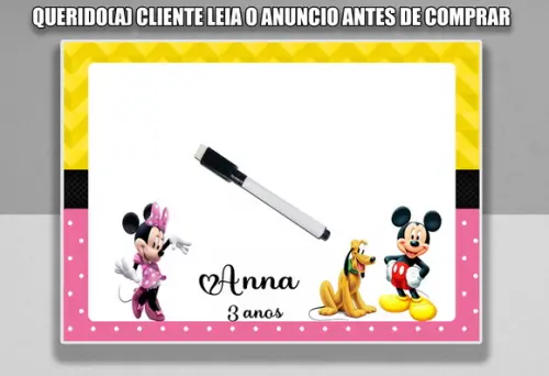 Lousinha Perosnalizada da Minnie e Mickey