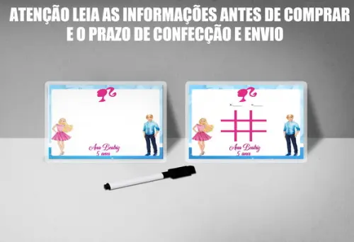 Lousinha Personalizada Frente e Verso da Barbie e Ken