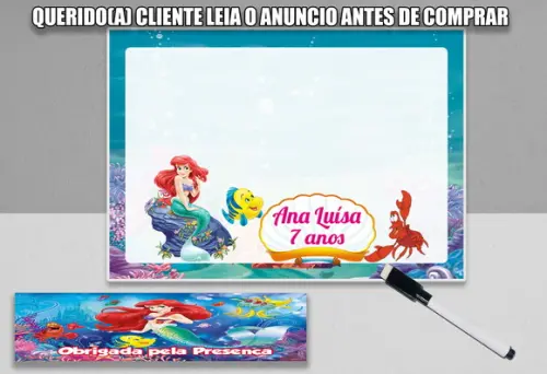 Lousinha Personalizada da Sereia Ariel