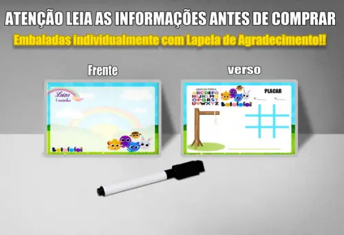 Lousinha Personalizada Frente e Verso dos Bolofofos