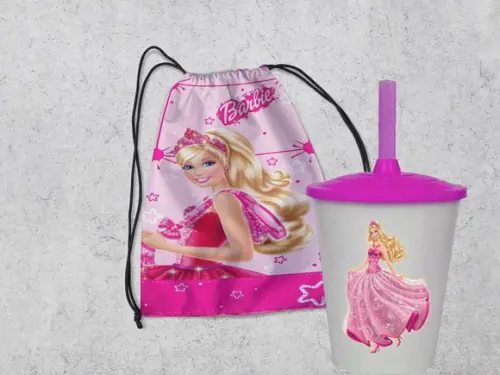 Mochila +copo Twister da Barbie
