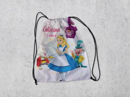 Mochila Infantil Festa Alice no Pais das Maravilhas