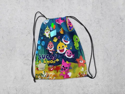 Mochila Infantil para Festa Baby Shark