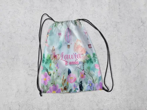 Mochila Lembranças Personalizada Jardim Encantado