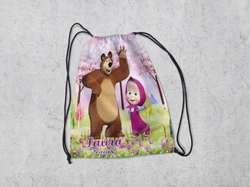 Mochila Lembrancinhas Surpresa Marsha e o Urso