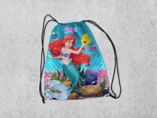 Mochila Lembrancinhas Surpresa Sereia Ariel