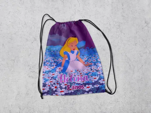 Mochila para Festa da Alice no Pais das Maravilhas