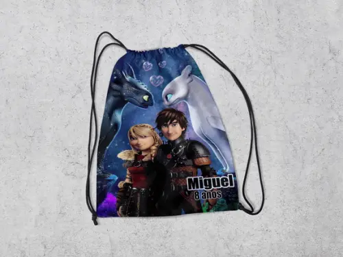 Mochila para Festa de Aniversario Como Treinar o Seu Dragão