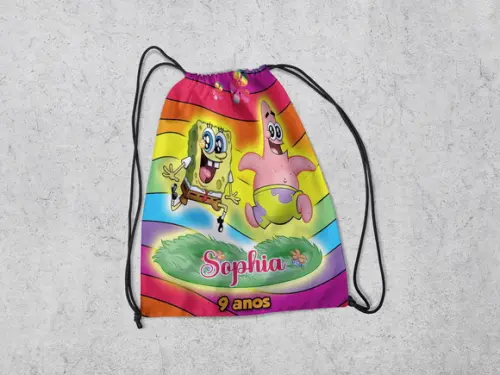 Mochila para Festa Personalizada Bob Esponja