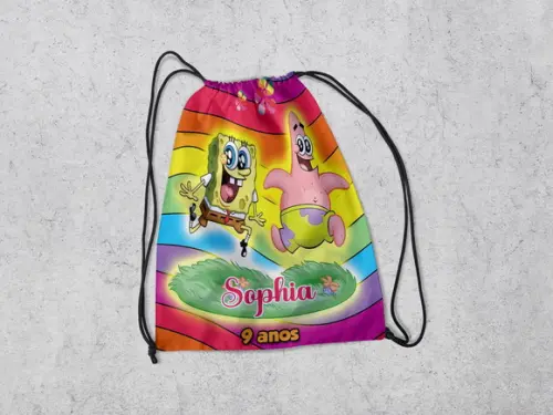 Mochila para Festa Personalizada Bob Esponja