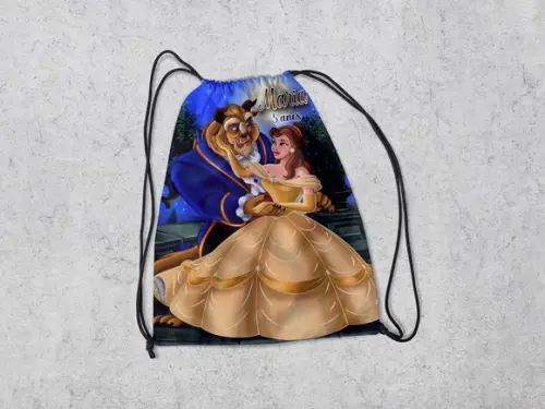 Mochila para Lembrancinhas Surpresa Bela e a Fera