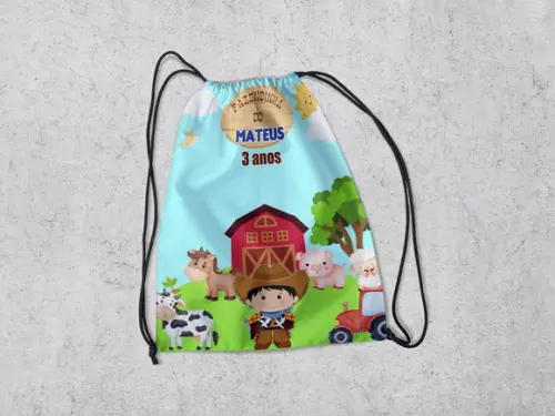 Mochila para Sacolinha Surpresa Fazendinha