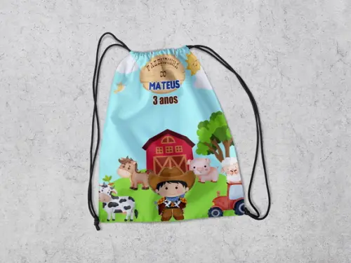 Mochila para Sacolinha Surpresa Fazendinha