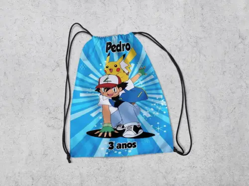 Mochila Personalizada para Festa do Pokemon
