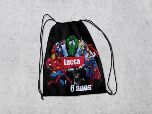 Mochila Personalizada Vingadores Super Herois