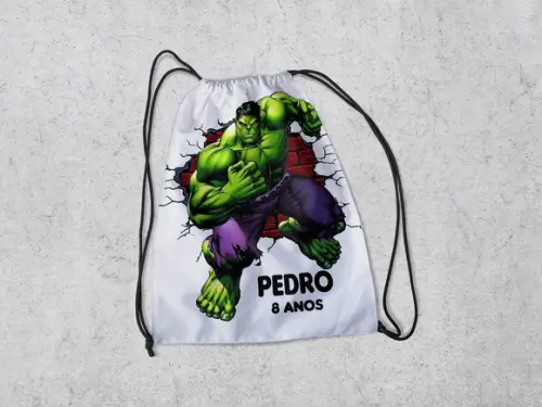 Mochila Saclinha Surpresa Lembrancinhas do Hulk