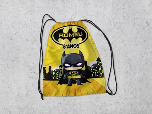 Mochila Sacolinha Surpresa do Batman Cute