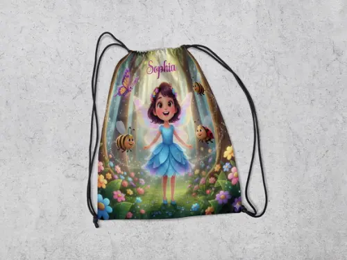 Mochila Sacolinha Jardim das Fadas Encantado