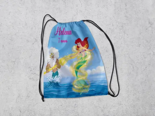 Mochila Sacola Surpresa Sereia Ariel