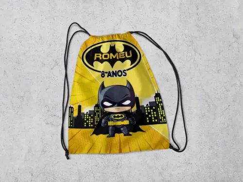 Mochila Sacolinha Surpresa do Batman Cute