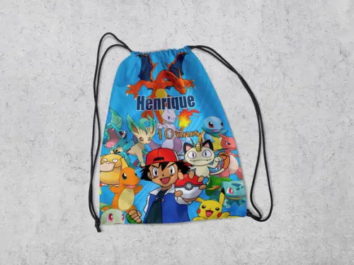 Mochila Sacolinha Surpresa do Pokemon