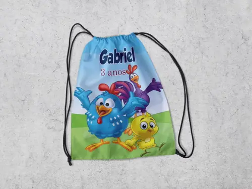Mochila Sacolinha Surpresa Lembrancinhas Galinha Pintadinha