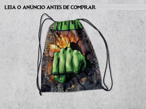 Mochilinha 29x19 do Incrivel Hulk